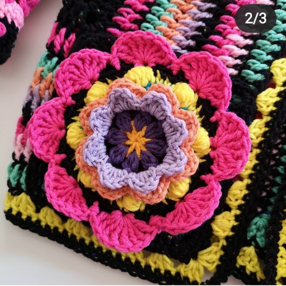 Spring Frida, boho hippie jacket, handmade crochet - Picture 5 of 8